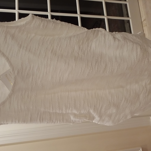 Rosie's Pope Jeni Ruched Textured White Maternity Top. NEW NWT! - Picture 8 of 16